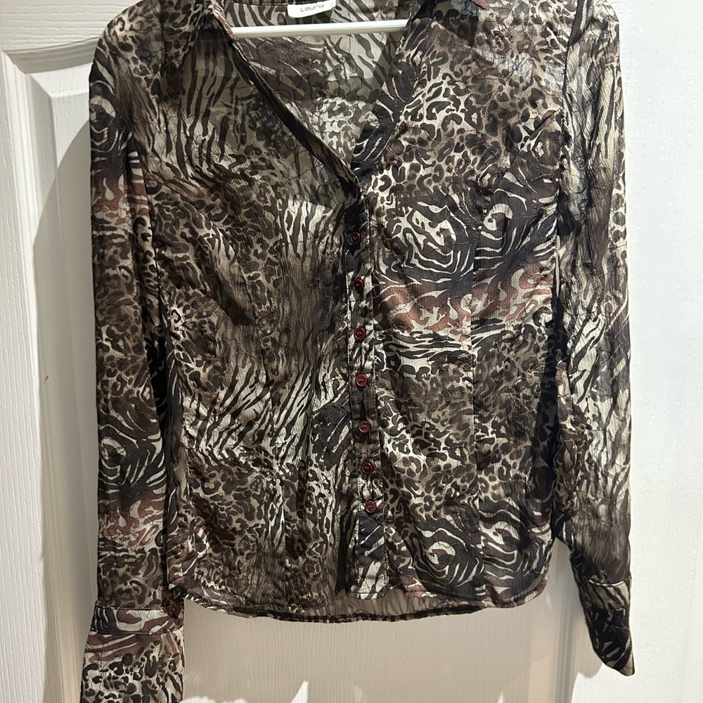 Wild Patterned Button-Down Shirt